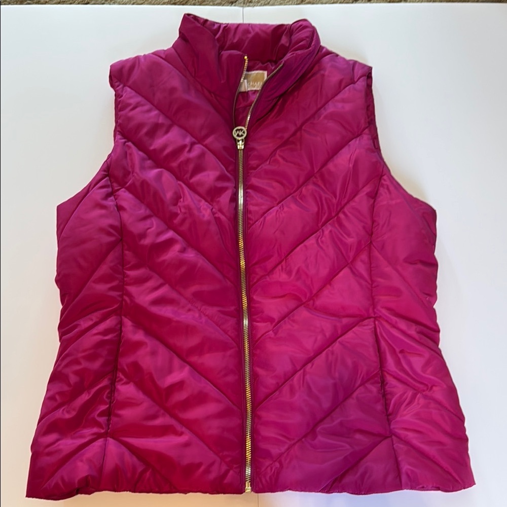 Pink Quilted Puffer Vest